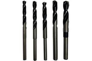 FALON TECH FT Falon-Tech HSS Metallbohrer Set 5 tgl. (Ø 10 mm, Ø 11 mm, Ø 12 mm, Ø 13 mm, Ø 15 mm) - aus hochwertigem Stahl, Schnellarbeitsstahl - präzise & zentriert Spiralbohrer Set für Metall- Stahlbohrer Satz