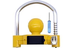 HISports Lucchetto per rimorchio, antifurto, con combinazione di rimorchio, per gancio normale da 50 mm, protezione per roulotte, antifurto, con 2 chiavi, incluso strumento di cambio del codice