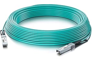 10Gtek® 10G SFP+ AOC Cable 10-Meter(33ft), 10GBASE Active Optical SFP Cable for Cisco SFP-10G-AOC10M, Ubiquiti UniFi, Netgear, Mikrotik, D-Link, TP-Link, Zyxel, Supermicro, Open Switch