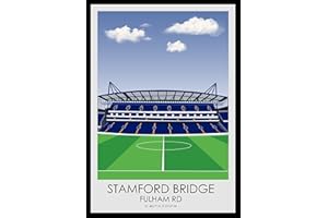 Hewson's Gifts Impresión del Chelsea Football Stadium, regalo del Chelsea, tamaño A4 (Stamford Bridge)
