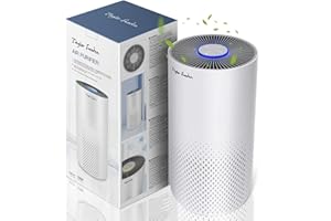 TAYLOR SWODEN Purificador de aire con filtro hepa H13 y carbón activado, Algodón antibacteriano elimina el 99,99% de las alergias, CADR 130m³/h hasta 20 m², Temporizador de apagado. Sensor de calidad del aire
