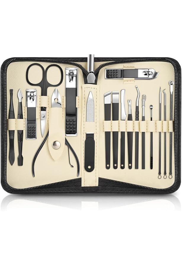 Professionelle Nagelhautzange – Edelstahl, Schwarz, Für Maniküre & Pediküre