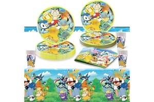 QISHENG Decorazione Festa di Compleanno Set Stoviglie,Festa bambini Compleanno Decorazioni,includere:Piatto, Tazza, Tovaglioli, tovaglie, per Decorazioni Stoviglie Feste di Compleanno per Bambini,20 Ospiti