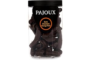 Pajoux Dark Chocolate Orange Peel Hand-Dipped (Large) 200g | Dark Chocolate Covered Fruit - Orange Peel Slice - Dark Chocolate Coated - Palm Oil Free - Chocolate in a Gift Jar