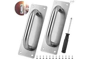 Towviy Maniglie per Porte Scorrevoli, 2 Pezzi Maniglie per Porte Scorrevoli in Acciaio Inox per Cassetti, Cancelli Scorrevoli, Armadietti, Garage, Capannoni, 20 * 6.5 cm