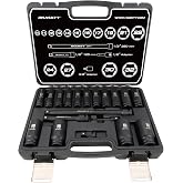 HASKYY 16 Piece Impact Wrench Set for 10-32 mm Drive Sockets with 1/2 Inch Drive -