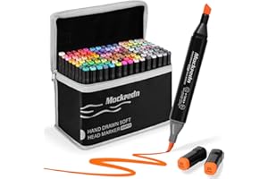 Mockredn Pennarelli ad Alcool 120 Marcatore, Marker Pennarelli Alcool Morbida e Larga Torna a Scuola per lo Studente Marcatori artistici Pennello