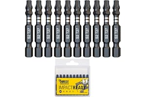 10 x SabreCut SCTX2750_10 50 mm TX27 T27 zestaw bitów wkrętaków udarowych Torx Heavy Duty wraz z pudełkiem do przechowywania