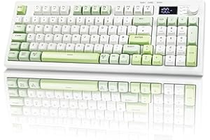 Bangsanth Wireless Keyboard, Quiet Keyboard for Work, Tri-mode BT5.0/2.4GHz/USB-C, RGB Backlight, 94-Key Creamy, Anti-ghosting Keys, Compatible with PC, Mac, Gaming Consoles