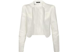 Bolerose Formale Raso a Maniche Lunghe Bolero Giacca