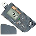 USB Temperature Data Logger Recorder for Temperature Humidity and Atmospheric Pressure, IP65 Waterproof Temperature Logger with PDF and CSV Reports High Accuracy