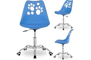 SPRINGOS Sedia da scrivania per bambini dai 6 anni in su, altezza regolabile in altezza, sedia da scrivania per bambini, ergonomica, con ruote e imbottitura morbida, scrivania per bambini e ragazzi