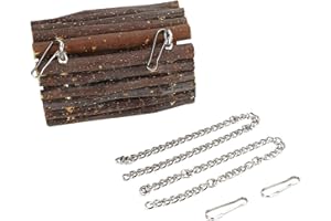 ATYHAO Hamster Tunnel, Applewood Arch Tunnel Hideout Habitat Decor for Small Animals Mice Gerbils Guinea Pig Ferret Rodent Chew Toy(Hook Chain Dual Use Type)