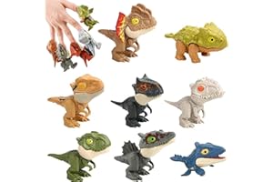 Harxin Dinosauro Che si Morde le Dita, Dinosauro da Dito Giocattoli, Dinosauros Tyrannosaurus Rex Che si Morde le Dita, Marionette da Dito con Dinosauri per Bambini Ragazze Ragazzi (8 Pezzi)