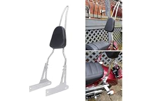 AUFER Detachable Chrome Passenger Backrest Sissy Bar Compatible With For Dyna Street Bob Super Glide Low Rider Wide Glide FXD FXDB FXDC FXDL FXDWG FXDSE 2006-UP