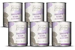 MjAMjAM - Premium Nassfutter für Katzen - schmackhafter Truthahn an leckeren Möhrchen, 6er Pack (6 x 800 g), getreidefrei mit extra viel Fleisch