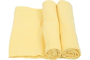 ‎URBAN KANGA Urban Kanga Extra Groß Weicher Musselin Tuch 120 X 120 cm Mullwindeln Mulltücher Spucktücher Stoffwindeln für Baby 2er-Pack (Einfarbig Gelb)