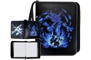 LEEGOHI Card Binder for Trading Cards 4-Pocket with Sleeves, 400 Pockets Card Book for Cards Trainer Albums Folder, Carrying Case PU Leather Cards Holder Album for Boys and Girls (black)