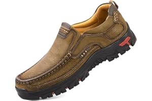 ALITIKAVIC Herren-Slipper aus Leder, bequem, zum Hineinschlüpfen, Freizeitschuhe