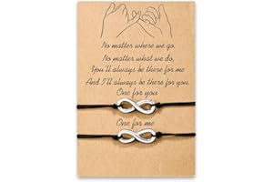 VGWON Braccialetti Amicizia Creativo, Bracciale Coppia, Regalo per la Sorella, Migliore Amica, Fidanzato e Fidanzata, 2 Braccialetti di Corrispondenza Fatti a Mano