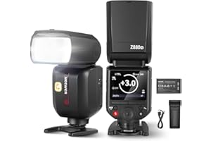 NEEWER Z880-N 2.4G 76W TTL Lampa błyskowa Speedlite Kompatybilna z interfejsem użytkownika Nikon Lampa modelująca TTL/M Szybki przełącznik Przycisk TCM, 1/8000 s HSS Bateria 7,2 V/3000 mAh 600