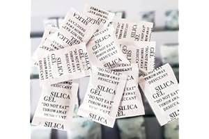VINIFREDY 50Pcs Silica Gel Desiccant 1g Moisture Proof Bag Desiccant Non-toxic Silicone Bag Antihumedad Oxygen Absorber (50) Moisture Absorber