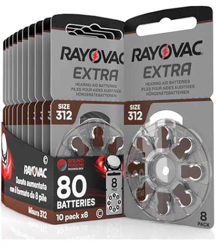 Batterie Duracell Tipo 312 Per Apparecchi Acustici - Confezione Da 60, Zinc-Air - Foto 3