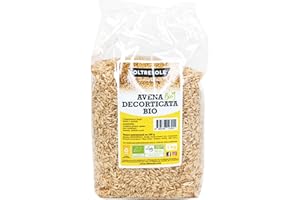 Oltresole, Avena Decorticata Italiana Biologica 1 Kg, Cereale Bio in Chicchi, Ricco di Fibre e Proteine, Ideale per un'Alimentazione Sana e Bilanciata, Confezione Ideale per Famiglie