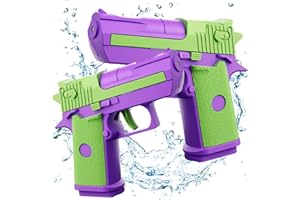DAZZTIME 2 pezzi Mini Pistole ad Acqua in plastica Pistola,Set di Pistole per Acqua Premium,Pistole Ad Acqua per Bambini,Pistole ad Acqua Giocattolo,per Giardino Estivo Piscina Spiaggia