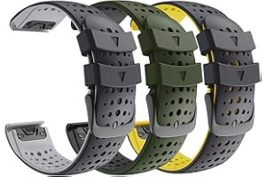 NotoCity Cinturino Compatibile con Garmin Fenix 5/Fenix 6 PRO/Fenix 5 Plus/Fenix 6/Forerunner 945/Forerunner 935/Approach S60/Quatix 5 Cinturino in Silicone da 22 mm