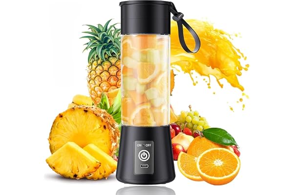 Xapiaxa Portable Blender 6-Blade – USB Rechargeable Smoothie & Shake Maker, Personal Juicer Cup, BPA-Free Travel Mixer for Ho
