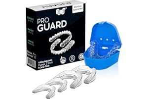 R&P ENTERPRISE LTD Dentist Approved Mouth Guard for Teeth Grinding Sleeping Best Shielding Gum for Grinding Teeth Clenching at Night Reusable Mouth Guards Grinding Teeth Adults Kids Prevent Bruxism 4 PCS Small Big Blue