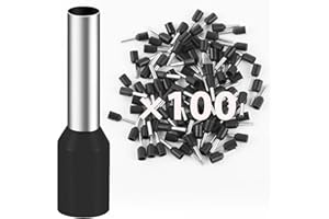 DAWENUR 100Pcs Ferrules 1.5mm² Long 8mm Wire Terminals Crimping Connectors Wire Ends Ferrules