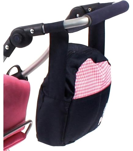 Bolso Cambiador Para Muñecas Bayer Chic 2000 – Incluye Alfombrilla Lavable Y Broches Para Carrito, Color Rosa Mariposa