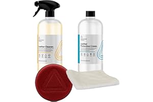 Restorers Deep Leather Cleaner & Protection Conditioner Care Kit for Cleaning & Protecting Car Interiors, Furniture Suite, Sofa, Settee, Jackets & Leather Items, 2x 500ml - Leather Repair Company