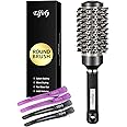 Elfirly Round Brush for Blow Out, Ionic Tech Thermal Ceramic Round Styling Hair Brush with Boar Bristles, for Blow Drying, Curling Hair, Adding Volume (Barrel 1.7 inch, 2.9 inch with Bristles)