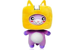 FASTEXX Lankybox Plushies Foxy Boxy & Rocky Lanky Box Merch Toy gifts for Girls, Boys, Kids, Friends, Collect the LankyBox today (FOXY)