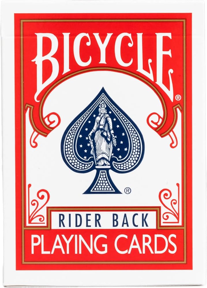 Bicycle 807 Klasik Kutu Rider Back Standard Endeks, 1 Deste, Mavi veya Kırmızı