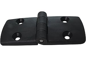 3D24 Scharnier Kombischarnier Kunststoff 60/60 nicht aushängbar 48 x 115 mm schwarz