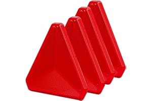 DARKGUARD 2xCatarifrangenti Triangolare Posteriori Rossi,Autoadesivo,Omologato,150x10x135mm (LxWxH),Camion Riflettore Triangolo per Rimorchio Camion Autocarro (Rosso-Triangolare-Autoadesivo-4Pezzi