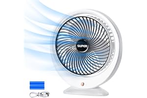 APPFUSHI USB Ventilator, Wiederaufladbarer Tischventilator, 3 Geschwindigkeiten, Leise Mini Ventilator, Einfach zu Tragen für Büro, Zuhause und im Freien, Schwarz