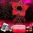 Faminess Stranger Demogorgon Light Stranger Gift 3D Night Lamp with 16 Colour Changes Great Things Toy Gifts for Kids Boys Girls Bedroom Office Decor