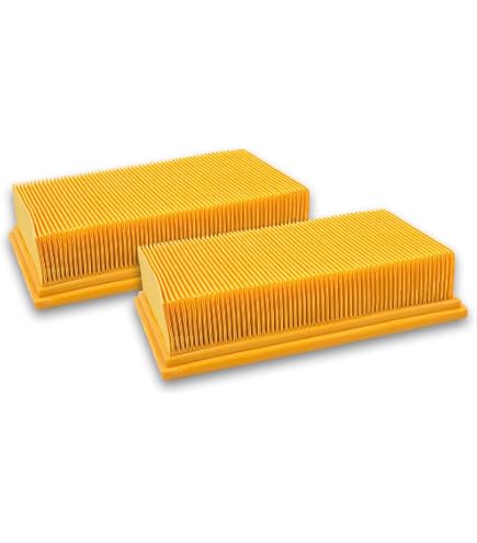 2 Filtri Lamellari Di Ricambio Per Aspirapolvere Kärcher - Compatibile Con Modelli K2000E, NT3501E, NT14/1, Ecc.