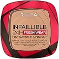 L'Oréal Paris Infallible 24H Fresh Wear Foundation in a Powder, Full-coverage, Longwear, Weightless Smooth Finish, Water-proof and Transfer-proof, 220 Sand