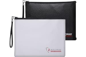 SEKAM Feuerfeste Dokumententasche (34 x 24,9 cm), feuerfeste tasche für , feuerfeste Tasche für A4-Dokumente mit ReiÃŸverschluss & Gurt (2er-Pack)