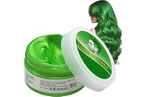 SALROAL Green Hair Dye Temporary Hair Wax, Halloween Dark Green Hair Dye Washable Mud, green Hair Spray for Instant Colour Change, Non-Damaging Styling Cream, Easy Wash Out for Men & Women 100g