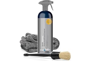 detailmate Juego de limpieza de llantas: Koch Chemie Reactive Wheel Cleaner, limpiador llantas 750ml + paño seco microfibra Nuke Guys Gamma Dryer 1400GSM, 40x40cm + ValetPRO pincel Large Sash Brush