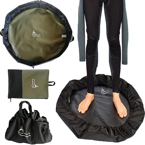 NUZAMAS Surf Wickelunterlage 75cm - Wasserdichte Umziehmatte Für Strand & Pool