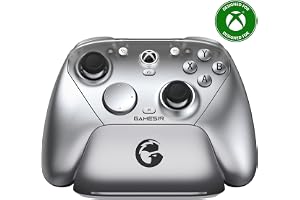 GameSir G7 Pro Esports Wireless PC Controller, Wired for Xbox Series X/S, Tri-Mode Gamepad with Charging Station, TMR Anti-Drift Sticks, Hall Effect Triggers, 1000Hz Polling, Metallic Silver