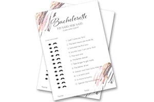 SHMAKI Hen Night Party Games Bachelorette, He Said She Said, A6 Size 105mm x 148mm for Bridal Shower (24 Pack)